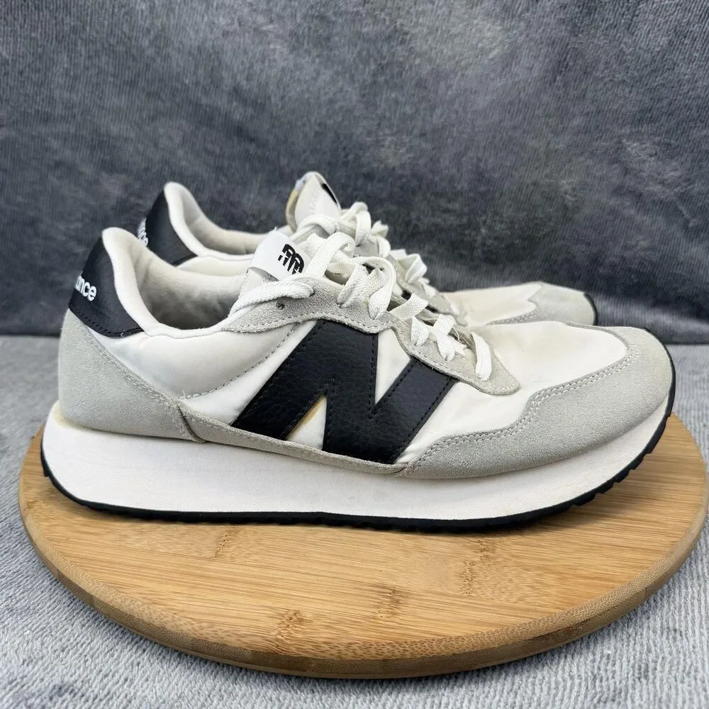 New Balance Suede Shoes Womens Size 9 W White Black Casual Sneakers Running